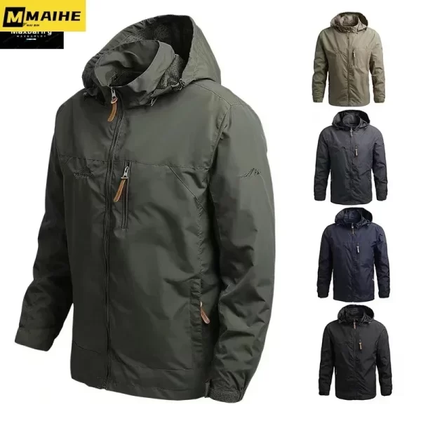 Gorpcore jaqueta masculina militar tático caça jaqueta outono casual à prova dwindproof água blusão casaco masculino bolso roupas de trabalho - Image 2