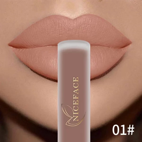 Niceface cor quente brilho labial à prova dwaterproof água fosco lipsgloss duradouro nude batom líquido cosmético sexy mulher tonalidade labial maquiagem mancha