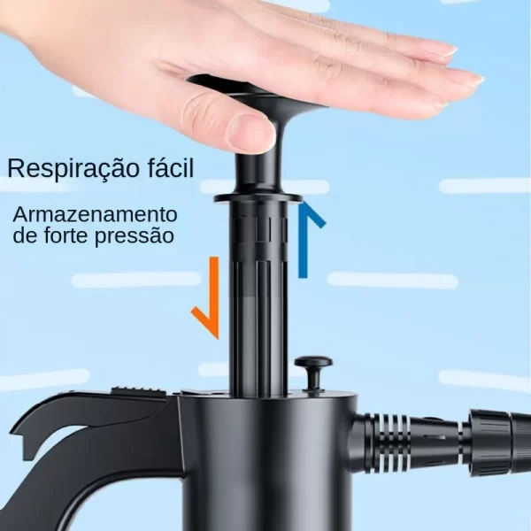 Pulverizador De Espuma De Bomba De Mão Com 3 Tipos De Bicos, Canhão De Espuma Pneumático, Neve Car Wash Spray Garrafa, Limpeza Da Janela Do Carro, 2L - Image 4