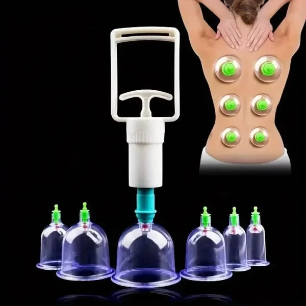 Conjuntos de ventosas a vácuo com pistola de bombeamento, ventosas para massagem nas costas, bodycup, desintoxicação, terapia anticelulite, latas de cuidados saudáveis, 6 peças - Image 2